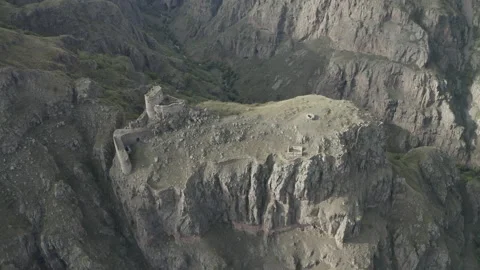 Aerial view of Devil Castle in Ardahan. 4K Footage in Turkey Stock Footage 234138883