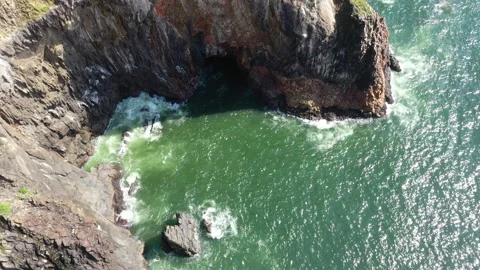 Aerial View of Devils Cauldron Stock Footage 312422758