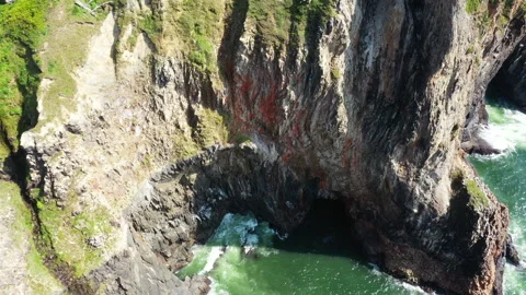 Aerial View of Devils Cauldron Stock Footage 312423216