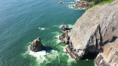 Aerial View of Devils Cauldron Stock Footage 312423295