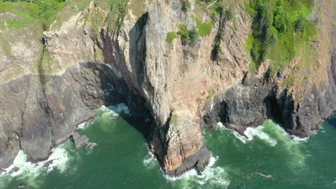 Aerial View of Devils Cauldron Stock Footage 312423313