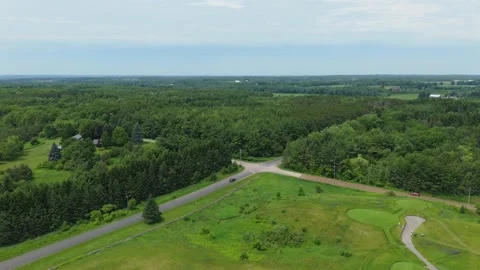 Aerial View of Devil's Paintbrush Golf Course Green and Forest near Toronto Video stock 340075815