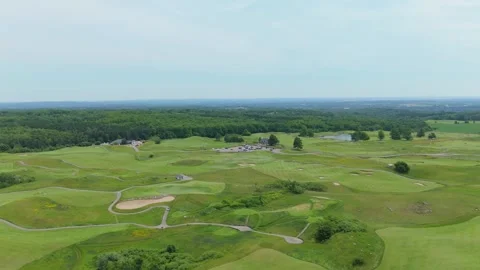 Aerial View of Devil's Paintbrush Golf Course Near Toronto, Canada – Lush Video stock 340124378