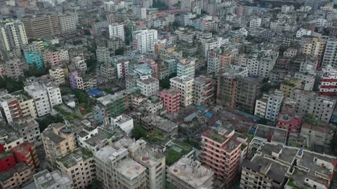 Aerial view of Dhaka Stock Footage 254812873