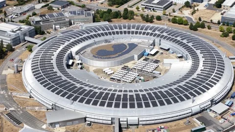 Aerial View of Diamond Light Source at Harwell Science Campus Stock-Footage 342593853