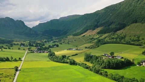 Aerial view of Dimmelsvik, Norway. Stock Footage 340610513