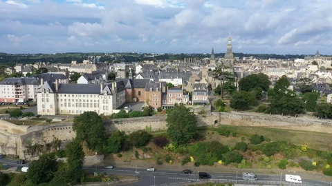 Aerial view of Dinan Video stock 117468616