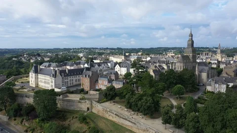 Aerial view of Dinan Stock Footage 117469667