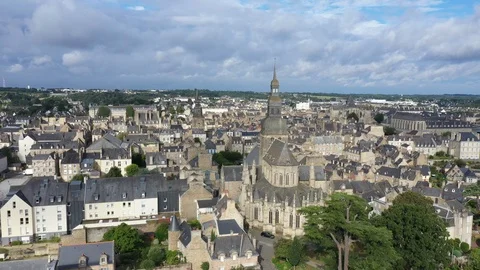 Aerial view of Dinan Stock Footage 117469769