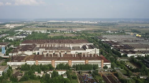Aerial view district of difference factories  UHD 4K Vidéo 46218221