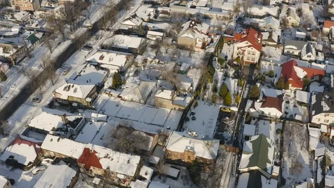 Aerial view of Dnipro city rooftops patio. Vídeo Stock 101801192