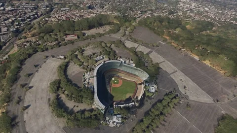 Aerial view of Dodger Stadium in Los Angeles - California. United States Stock-Footage 274647857