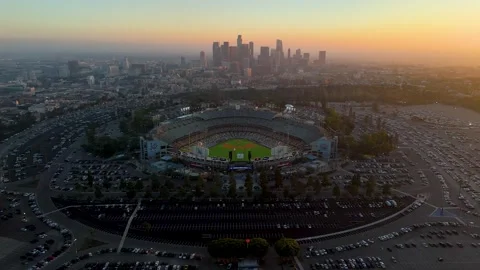 Aerial view of Dodger stadium, United States. Stock Footage 331986310
