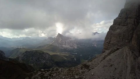 Aerial view in Dolomites Stock Footage 80146873