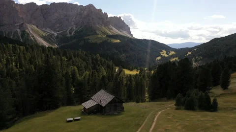 Aerial view of the Dolomites Stock Footage