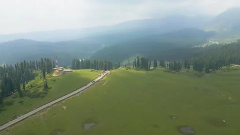 Aerial view of Doodhpathri, Budgam District, Kashmir Valley 動画素材 340130989