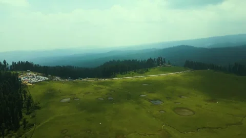 Aerial view of Doodhpathri, Budgam District, Kashmir Valley Видео 340133037