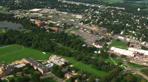 Aerial view of Dover, Delaware, and surrounding area. Shot in 2003. Stock Footage 59519208