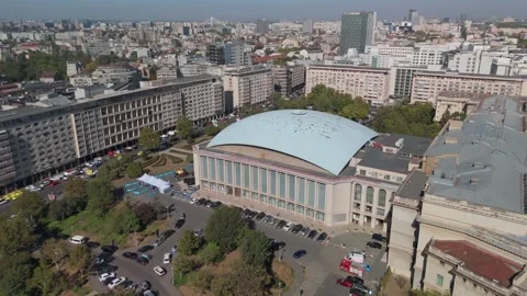 Aerial view of downtown Bucharest Video stock 286050380