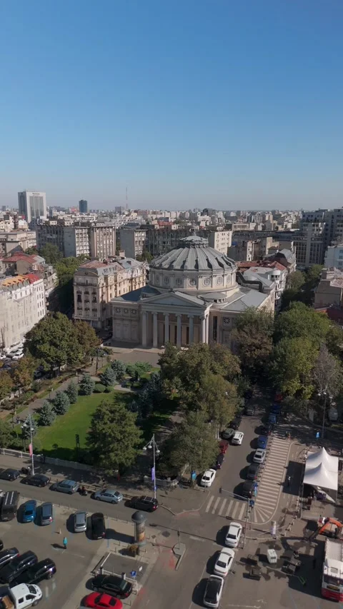 Aerial view of downtown Bucharest Video stock 286050478