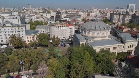 Aerial view of downtown Bucharest Video stock 286050516