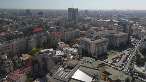 Aerial view of downtown Bucharest Video stock 286050537