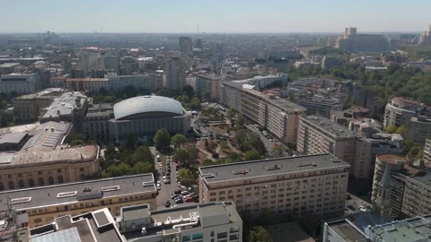 Aerial view of downtown Bucharest Video stock 286050563