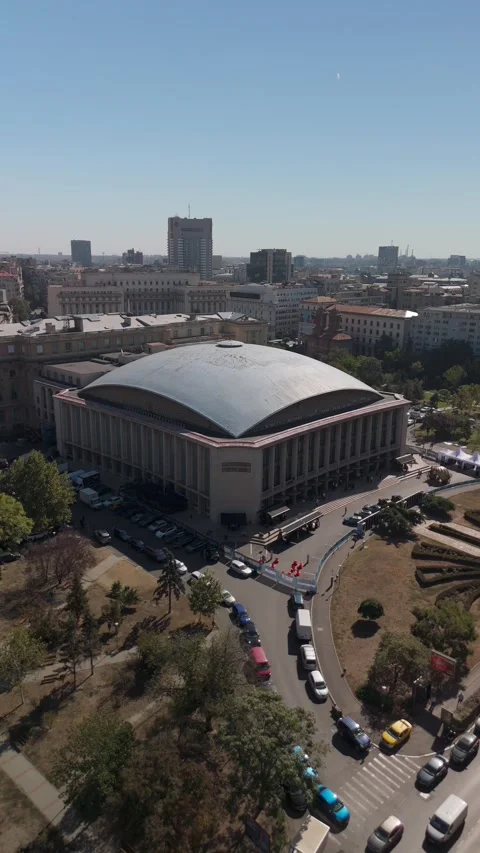 Aerial view of downtown Bucharest Video stock 286050582
