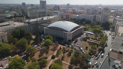 Aerial view of downtown Bucharest Video stock 286050592