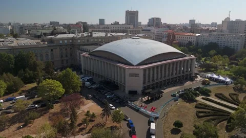 Aerial view of downtown Bucharest Video stock 286050606