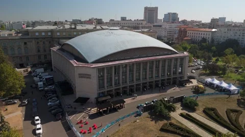 Aerial view of downtown Bucharest Video stock 286050615