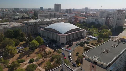 Aerial view of downtown Bucharest Video stock 286050628