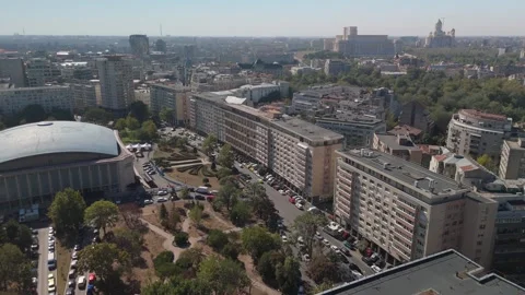 Aerial view of downtown Bucharest Video stock 286050640