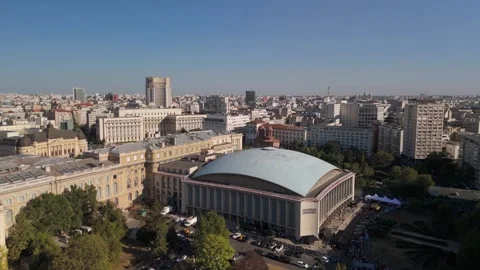 Aerial view of downtown Bucharest Video stock 286050705