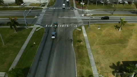 Aerial View of Downtown Centre and Highway Zone, Freeport, Grand Bahama Stock Footage 107581796
