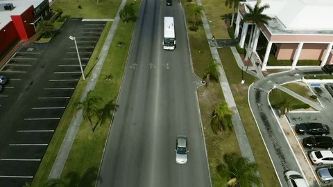 Aerial View of Downtown Centre and Highway Zone, Freeport, Grand Bahama Stock Footage 107581833