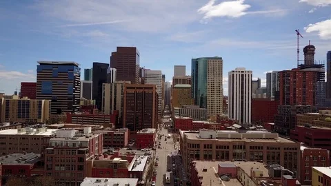 Aerial View of Downtown Denver Colorado Vídeos de archivo 73978853