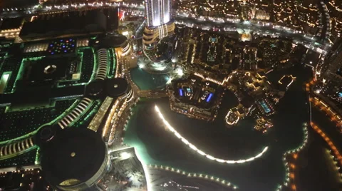 Aerial view of Downtown Dubai Stock Footage 37655134