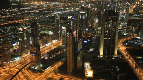 Aerial view of Downtown Dubai Stock Footage 37660922