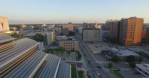 Aerial View of Downtown Stock Footage 202342341