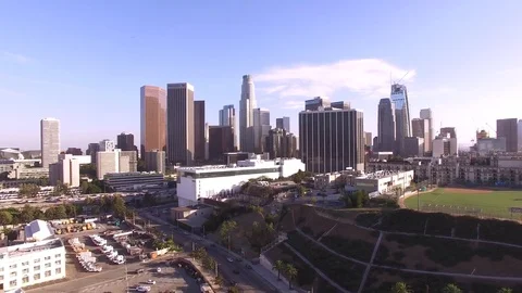 Aerial view of downtown Los Angeles Stock Footage