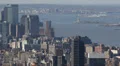 Aerial View of Downtown Manhattan, New York City, Hudson River, Liberty Statue HD Footage