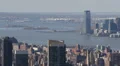 Aerial View of Downtown Manhattan, New York City, Hudson River, Liberty Statue HD Footage