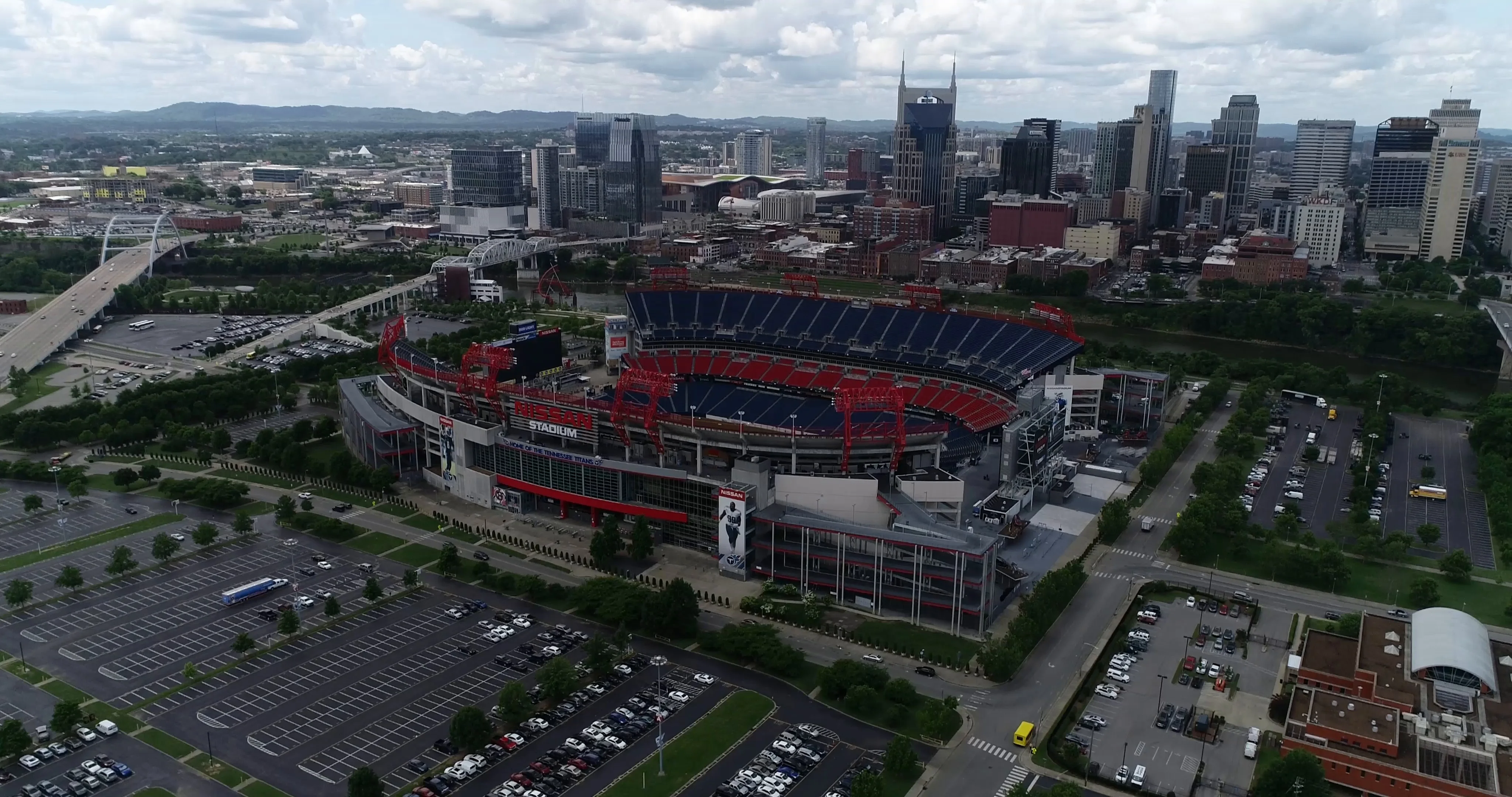 Aerial View Of Nissan Stadium In Nashville Stock Photo - Download