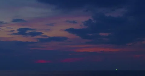 Aerial view Dramatic cloud floating in blue Sky at colorful Sunset. Stock Footage 259487217