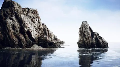 Aerial view of the dramatic coastline at the cliffs Illustrazione stock