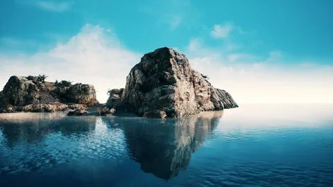 Aerial view of the dramatic coastline at the cliffs Stock Illustration