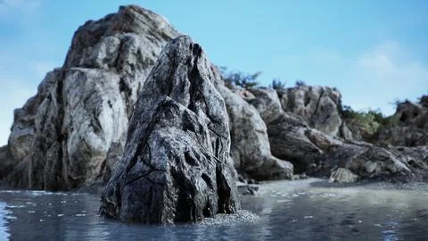 Aerial view of the dramatic coastline at the cliffs 스톡 일러스트