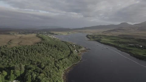 Aerial view of dramatic landscape Stock Footage 249964468