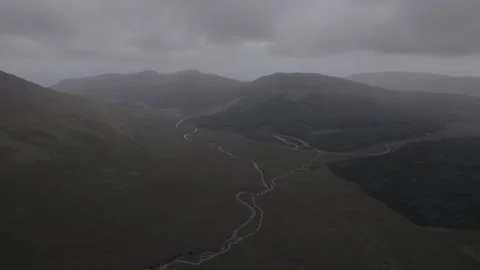 Aerial view of dramatic landscape Stock Footage 249966060